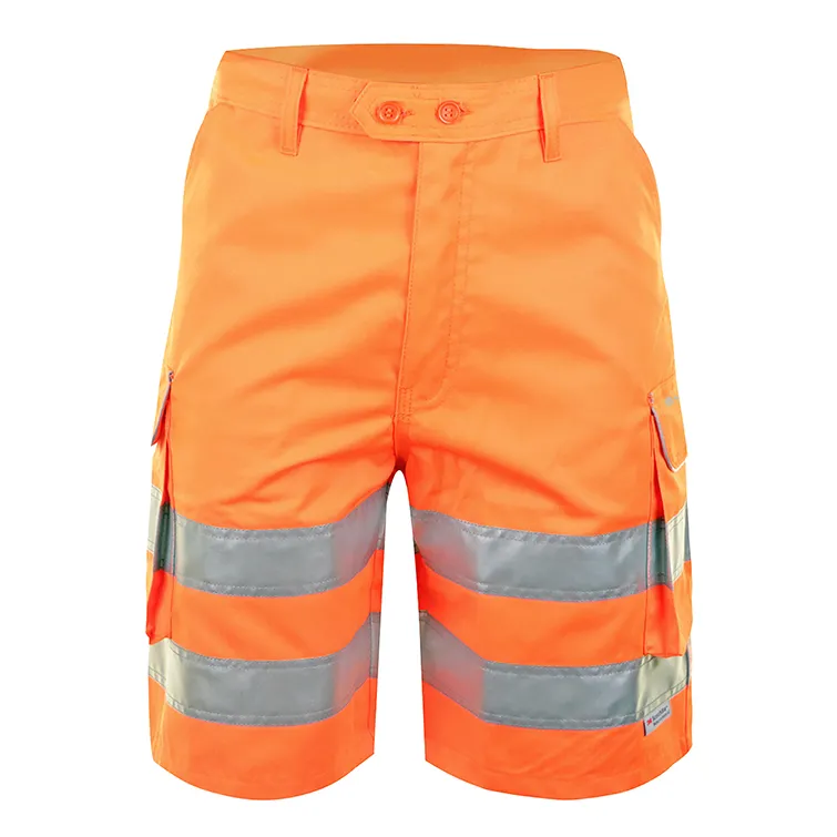 Beeswift Hi-Vis Rail Spec Shorts — Orange
